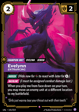 Evelynn, Entrancing UNL-141 Rare NM Englisch Foil