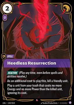 Heedless Resurrection UNL-142 Rare Near Mint Englisch Foil