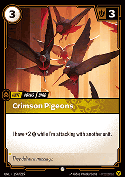 Crimson Pigeons UNL-154 Common Near Mint Englisch Foil