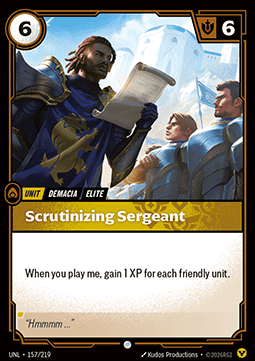 Scrutinizing Sergeant UNL-157 Common Near Mint Englisch Foil