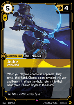 Ashe, Focused UNL-169 Rare NM Englisch Foil