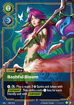 Lillia, Bashful Bloom (V.1) UNL-189 Rare NM Englisch Foil