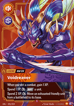 Kha'Zix, Voidreaver (V.1) UNL-201 Rare Near Mint Englisch Foil