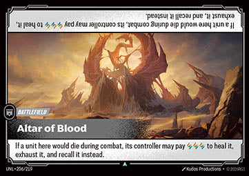 Altar of Blood UNL-206 Uncommon NM Englisch