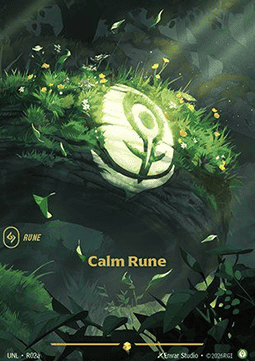 Calm Rune (V.2) UNL-R02a Showcase NM Englisch Foil