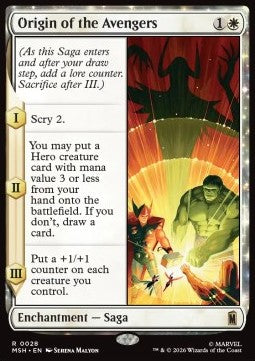 Origin of the Avengers MSH-28 Rare Near Mint Englisch