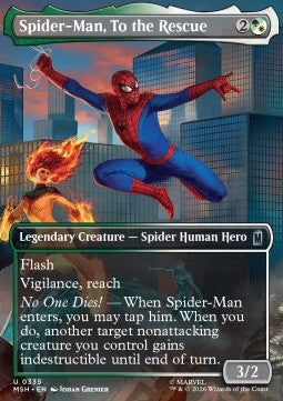 Spider-Man, To the Rescue XMSH-335 Uncommon Near Mint Englisch Foil