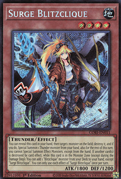 Stoß Blitzclique CORI-DE011 Secret Rare Near Mint Deutsch 1. Auflage