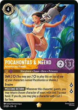 Pocahontas & Meeko - Adventurous Friends 13ATV-27 Legendary Near Mint Englisch Foil