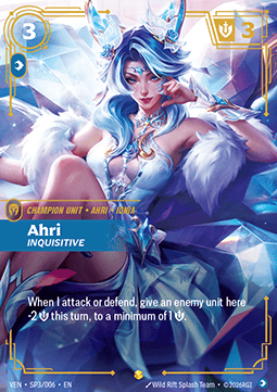 Ahri, Inquisitive VEN-SP3 Showcase Boosterfrisch Englisch Foil