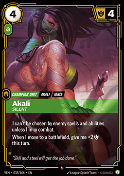 Akali, Silent (V.1) VEN-038 Rare NM Englisch Foil