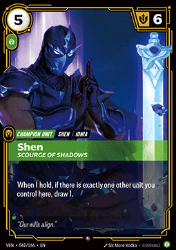 Shen, Scourge of Shadows (V.1) VEN-042 Rare Near Mint Englisch Foil