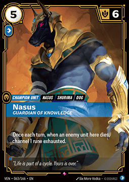 Nasus, Guardian of Knowledge (V.1) VEN-063 Rare Excellent Englisch Foil