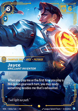 Jayce, Brilliant Inventor VEN-068a Showcase Boosterfrisch Englisch Foil