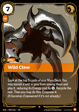 Wild Claw VEN-089 Rare Near Mint Englisch Foil
