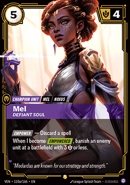 Mel, Defiant Soul (V.2) VEN-110a Showcase Near Mint Englisch Foil