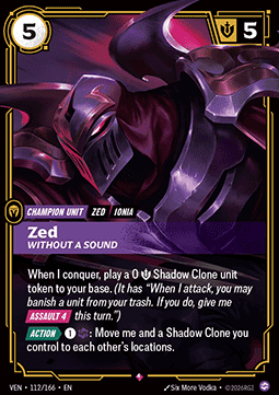 Zed, Without a Sound (V.1) VEN-112 Rare NM Englisch Foil