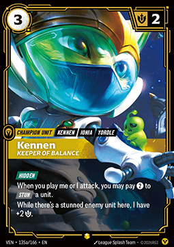 Kennen, Keeper of Balance VEN-135a Showcase Boosterfrisch Englisch Foil
