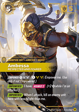 Ambessa, Respected and Feared VEN-136 Epic Boosterfrisch Englisch Foil