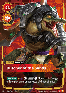 Renekton, Butcher of the Sands (V.1) VEN-141 Rare NM Englisch Foil