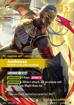 Ambessa, Respected and Feared (V.3) VEN-187 Showcase Near Mint Englisch Foil