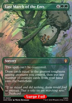 Last March of the Ents (V.2) HOC-67 Mythic Excellent Englisch Foil