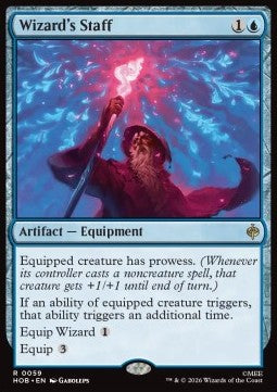 Wizard's Staff HOB-59 Rare Excellent Englisch Foil