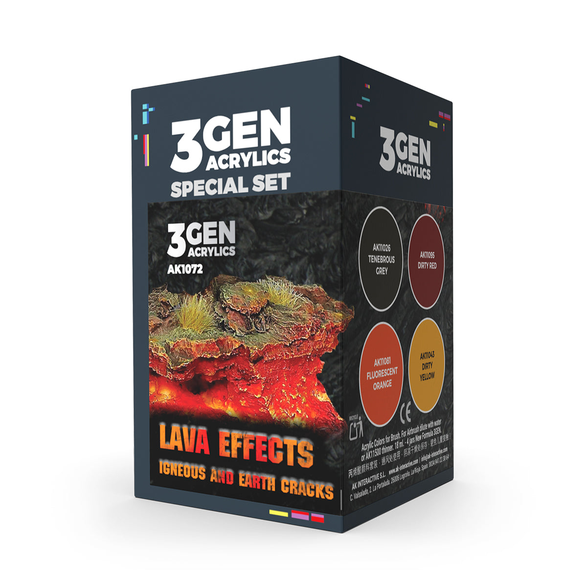AK Interactive Wargame Color Set Lava Effects