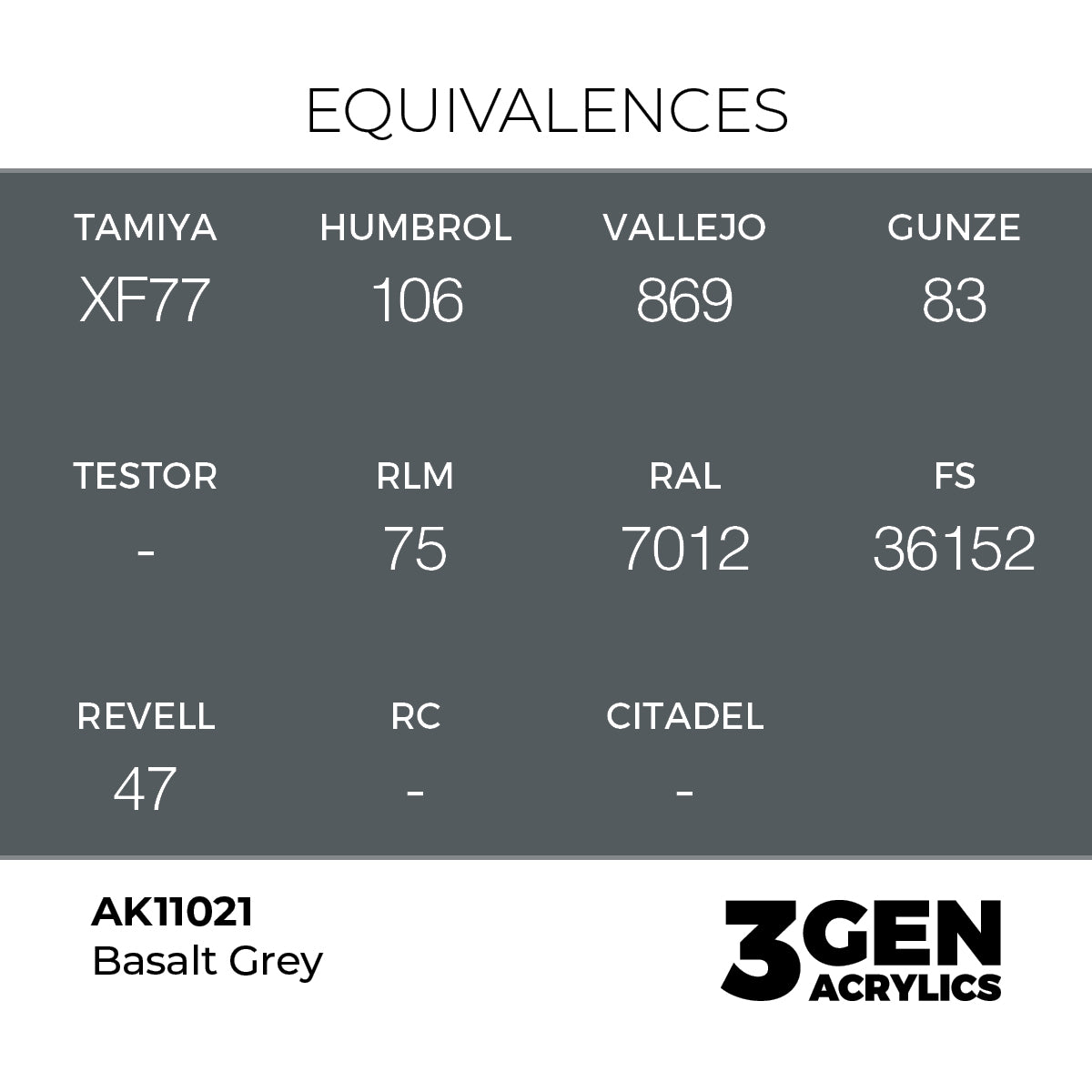 AK Interactive 3GEN Basalt Grey 17ml