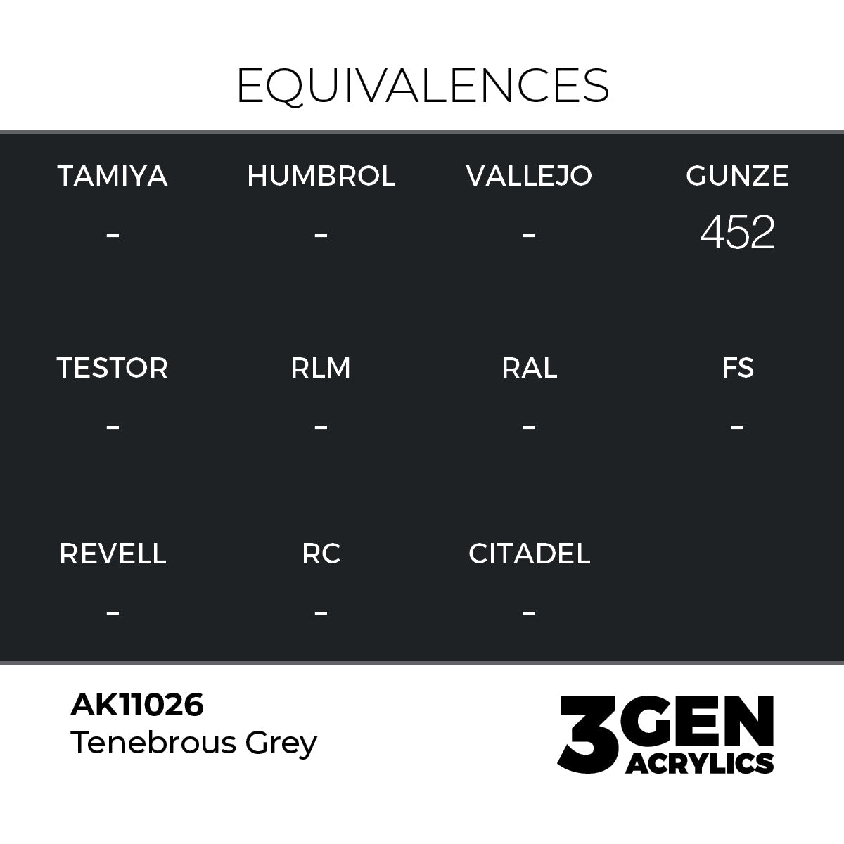 AK Interactive 3GEN Tenebrous Grey 17ml