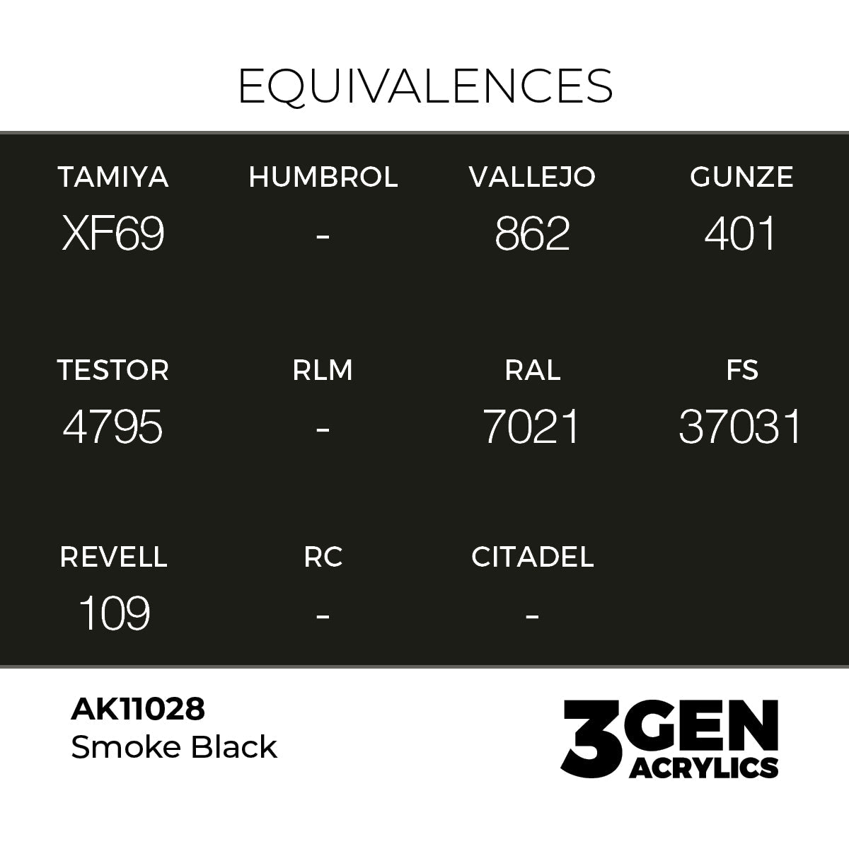 AK Interactive 3GEN Smoke Black 17ml