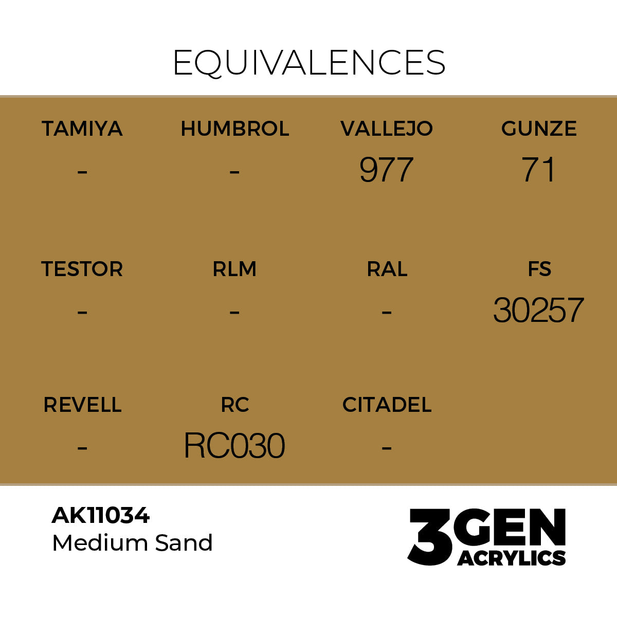 AK Interactive 3GEN Medium Sand 17ml