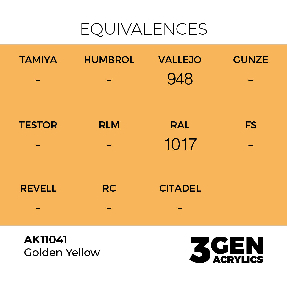 AK Interactive 3GEN Golden Yellow 17ml