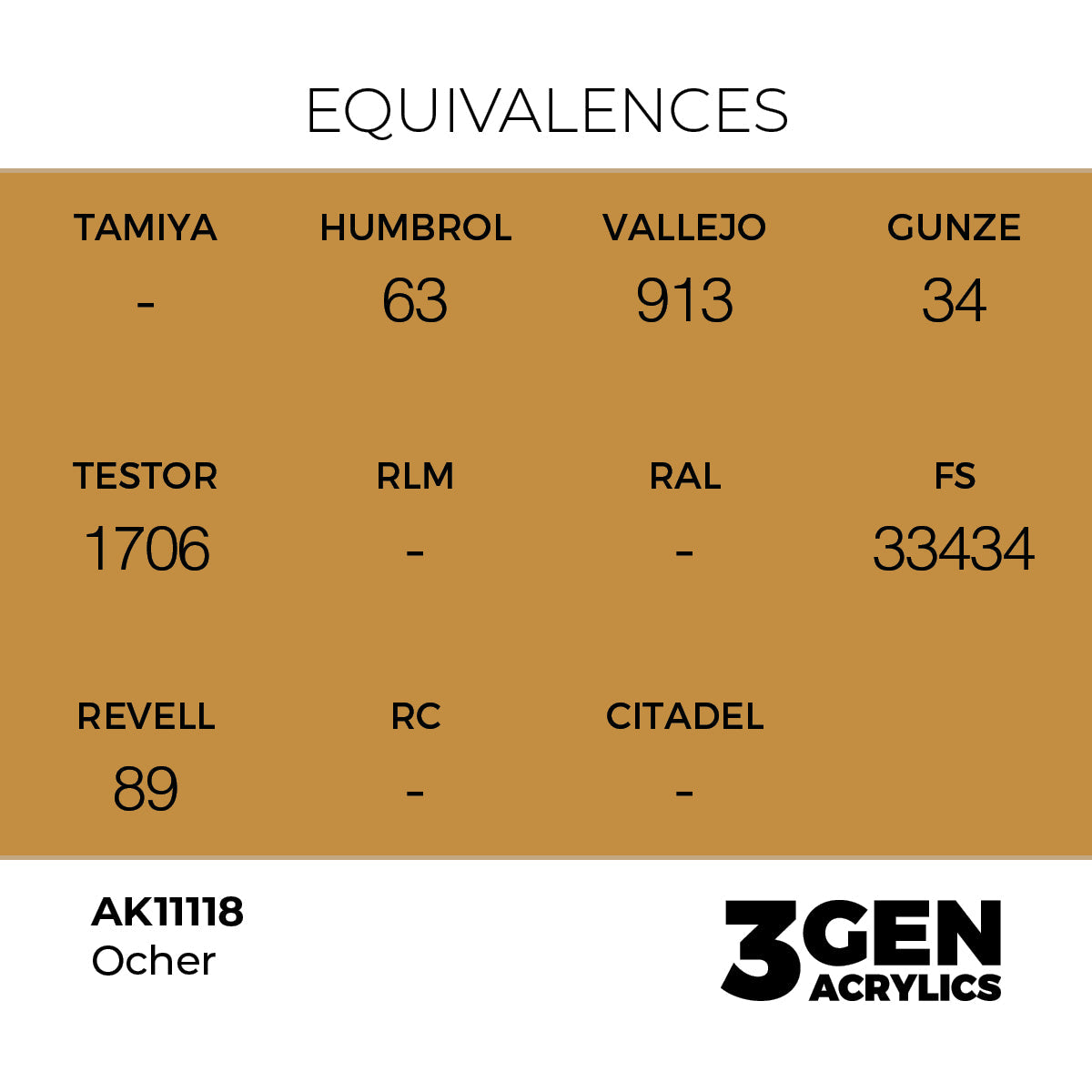 AK Interactive 3GEN Ochre 17ml