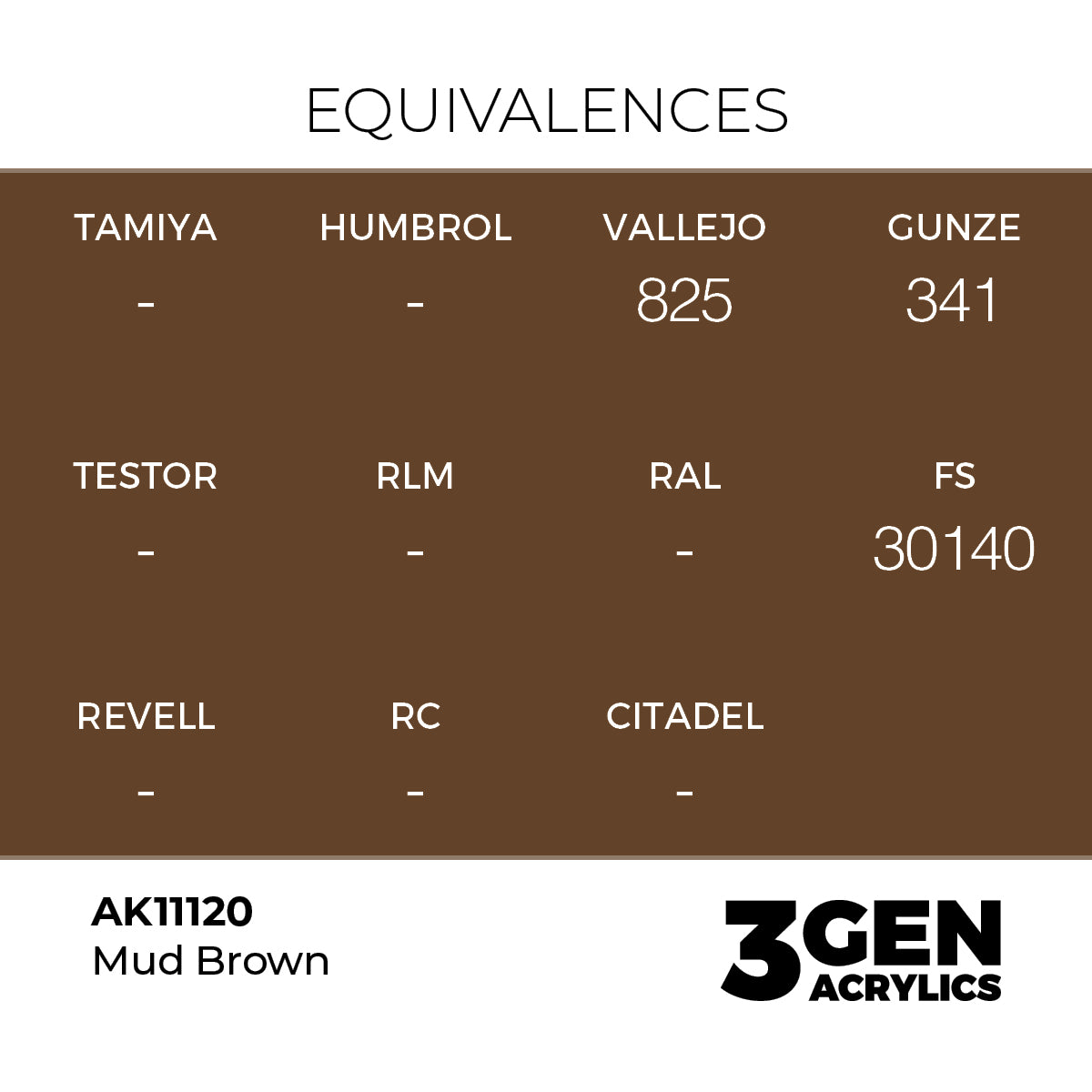 AK Interactive 3GEN Mud Brown 17ml