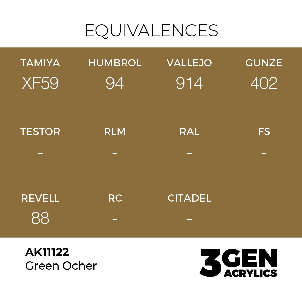 AK Interactive 3GEN Green Ocher 17ml