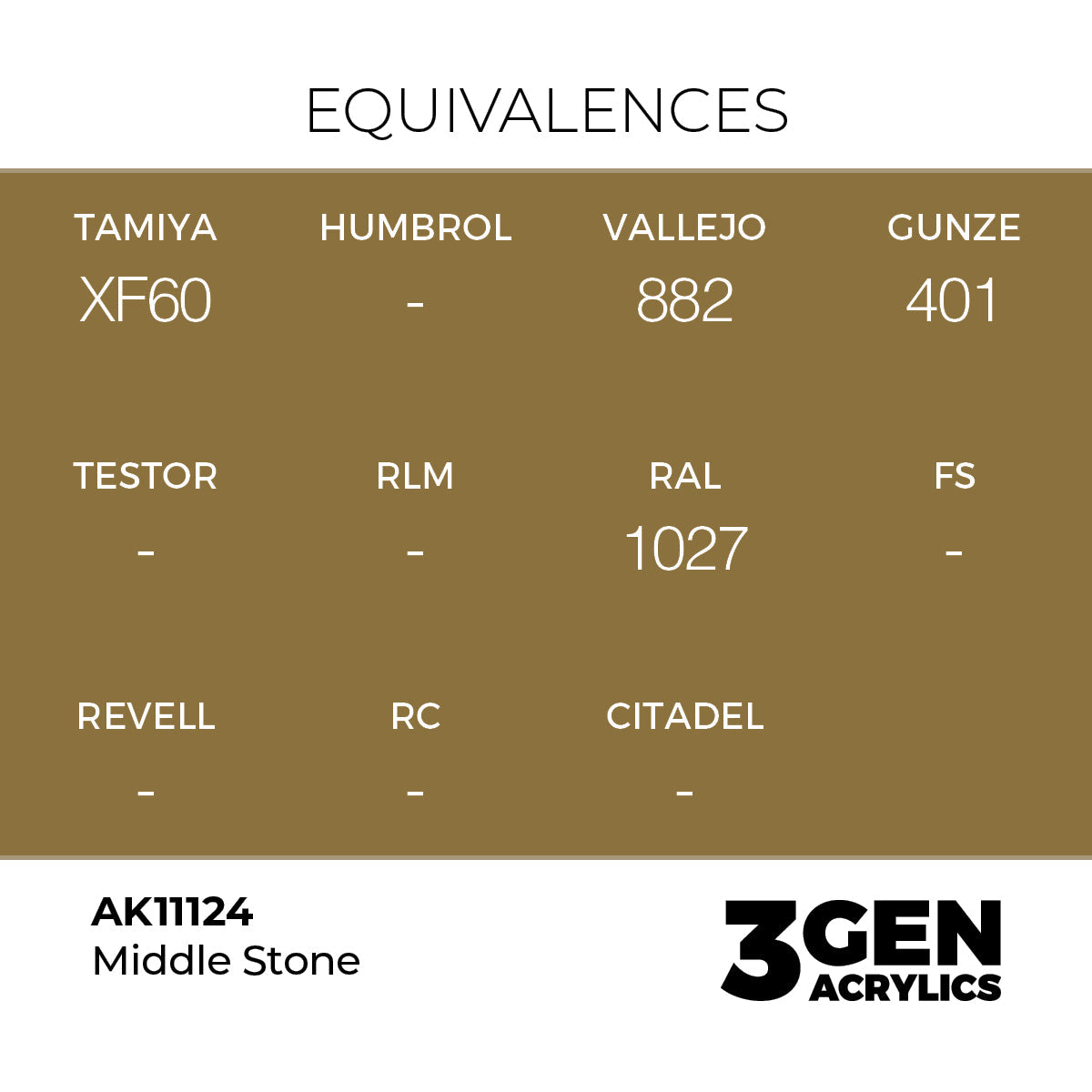 AK Interactive 3GEN Middle Stone 17ml