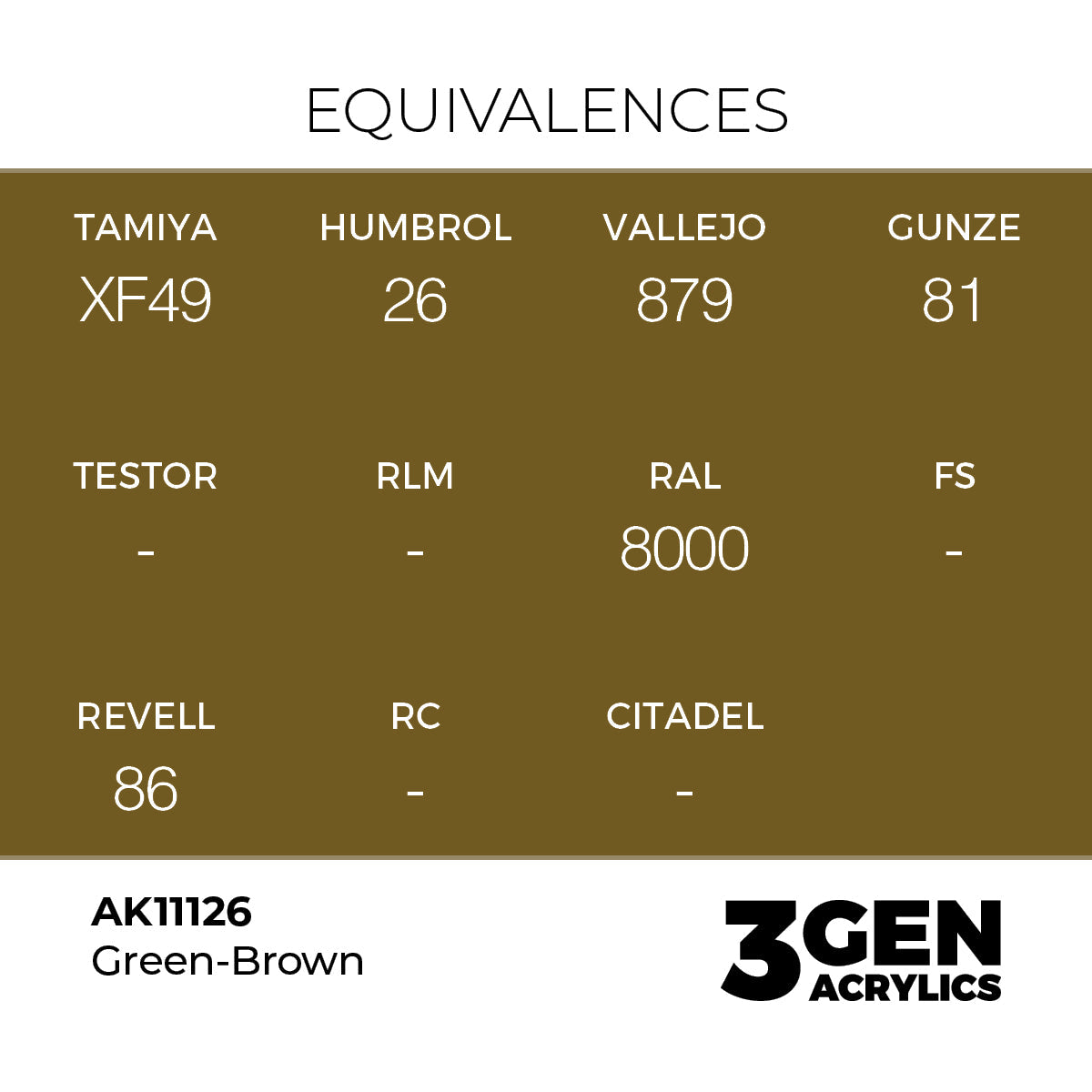 AK Interactive 3GEN Green-Brown 17ml