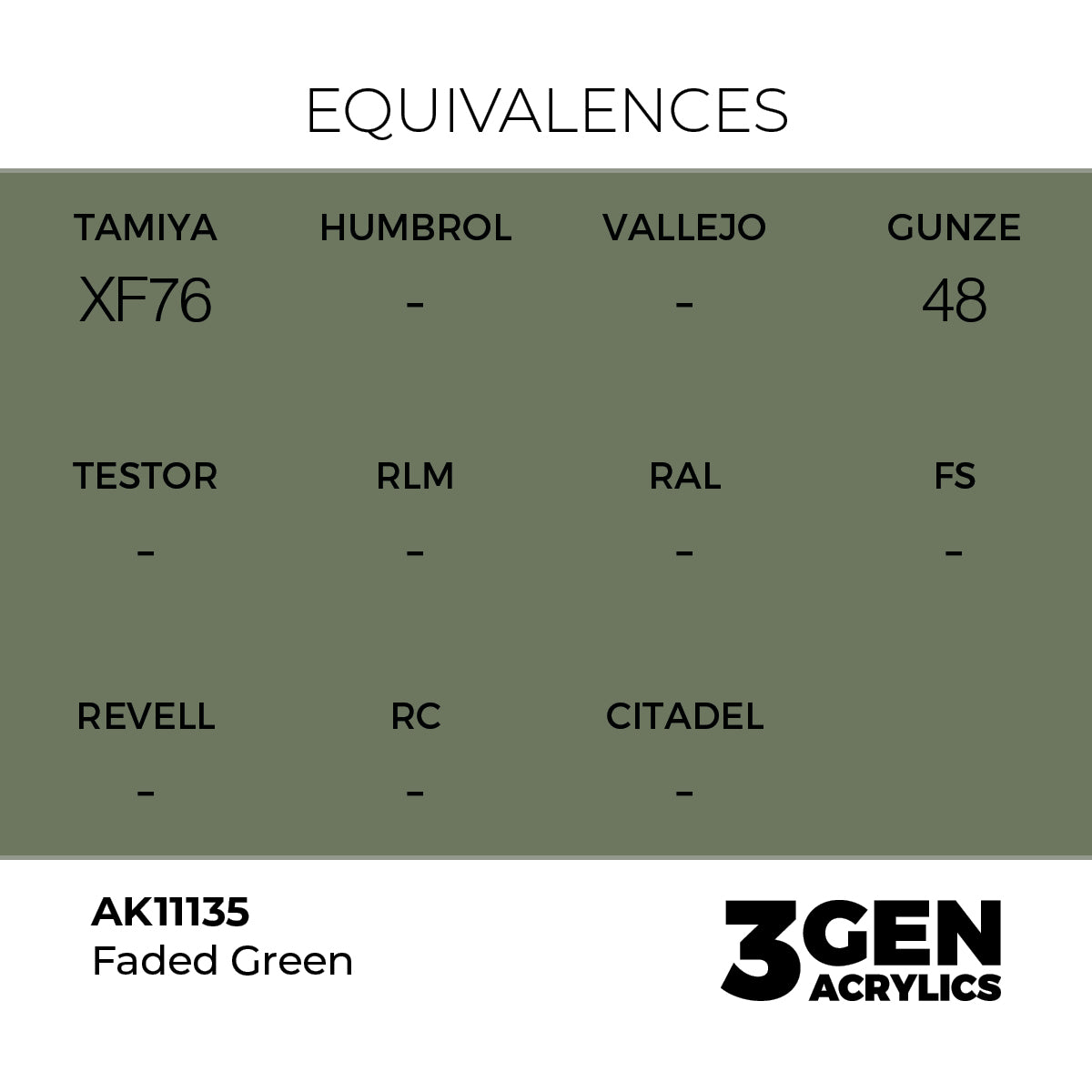 AK Interactive 3GEN Faded Green 17ml