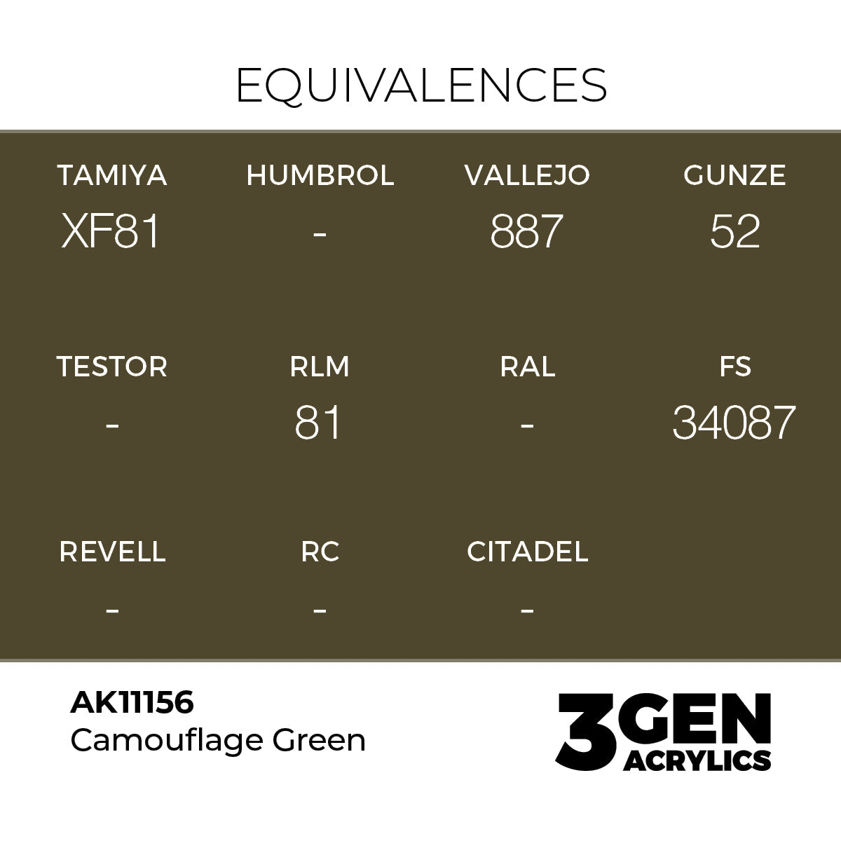 AK Interactive 3GEN Camouflage Green 17ml