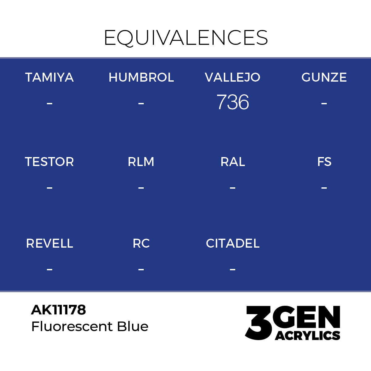 AK Interactive 3GEN Fluorescent Blue 17ml