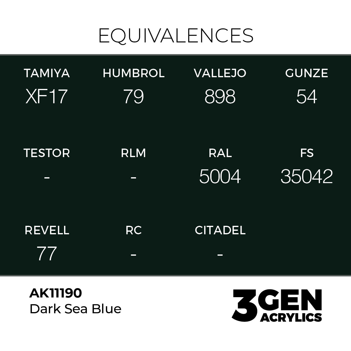 AK Interactive 3GEN Dark Sea Blue 17ml