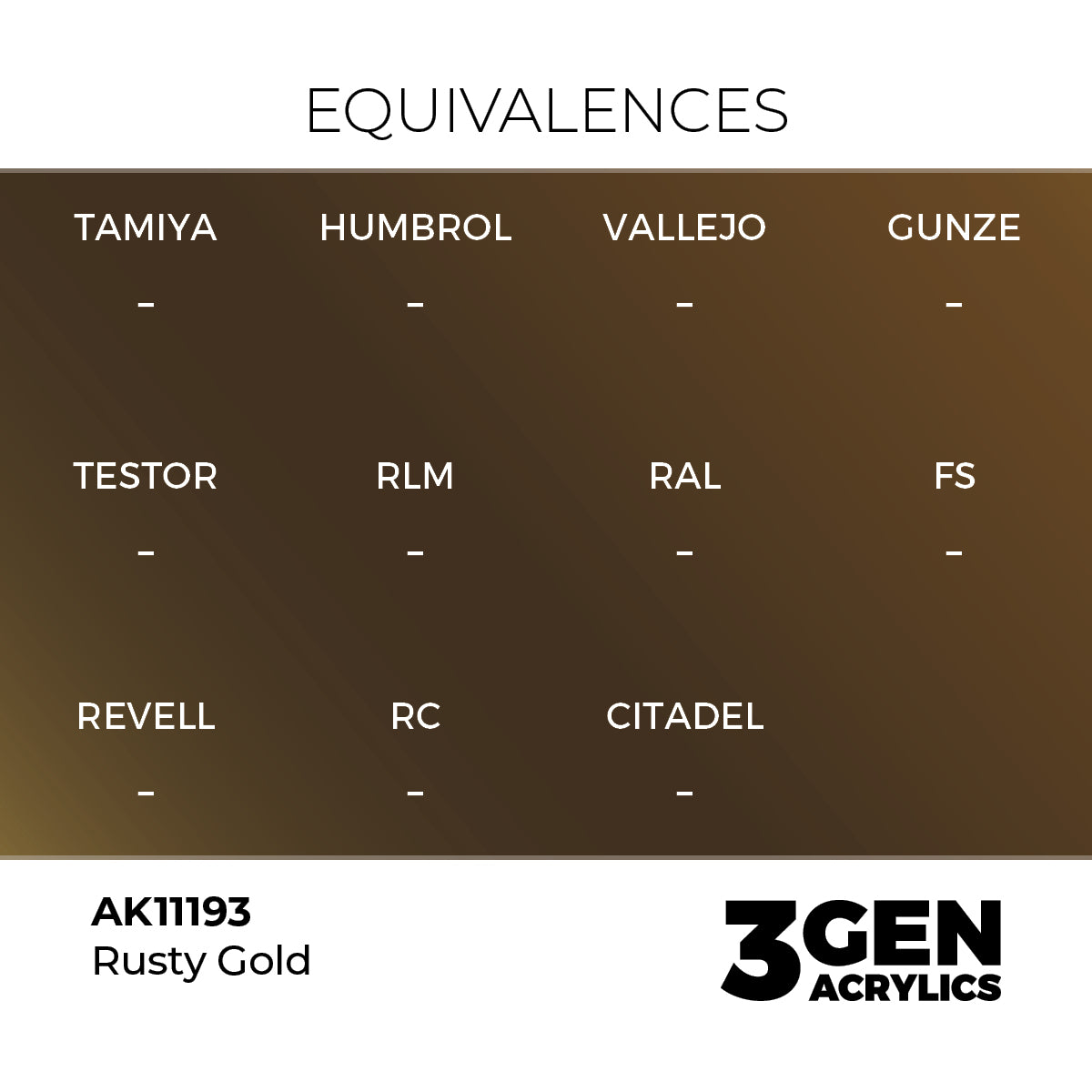 AK Interactive 3GEN Rusty Gold 17ml