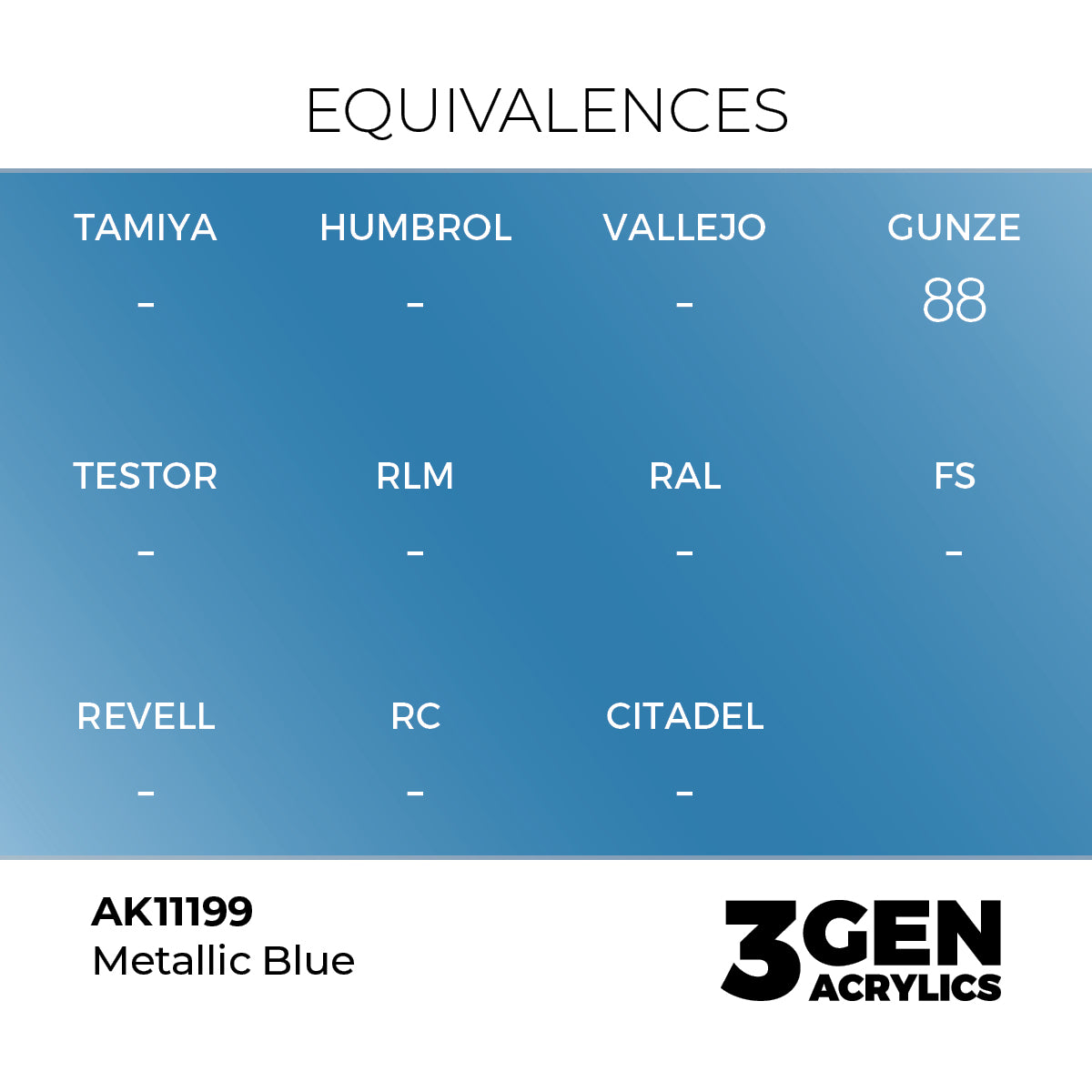 AK Interactive 3GEN Metallic Blue 17ml
