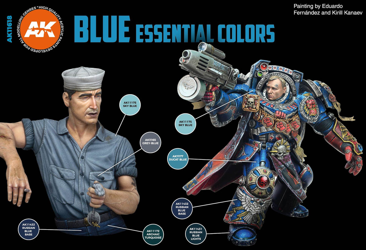 AK Interactive 3GEN Blue Essential Colors 3Gen Set