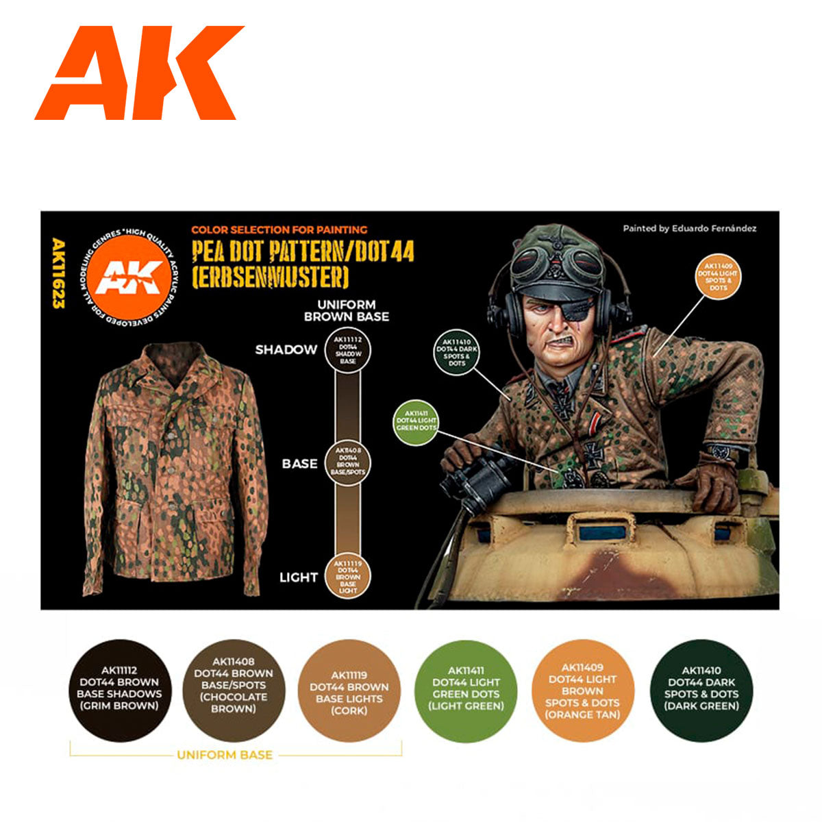 AK Interactive Waffen Ss 44 Dot Uniform Colors 3G