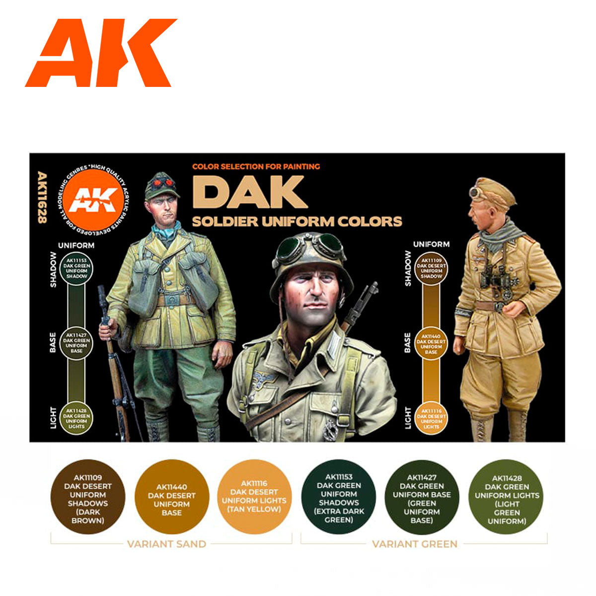 AK Interactive Dak Soldier Uniform Colors 3G