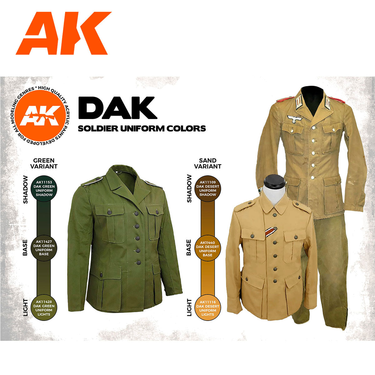 AK Interactive Dak Soldier Uniform Colors 3G