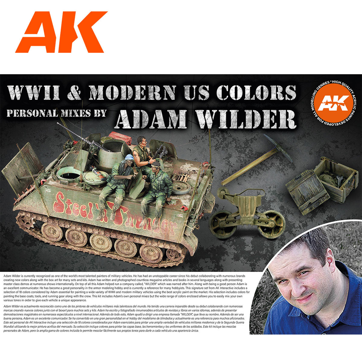 AK Interactive 3GEN SIGNATURE SETS WWII & MODERN US COLORS - SIGNATURE SET BY ADAM WILDER
