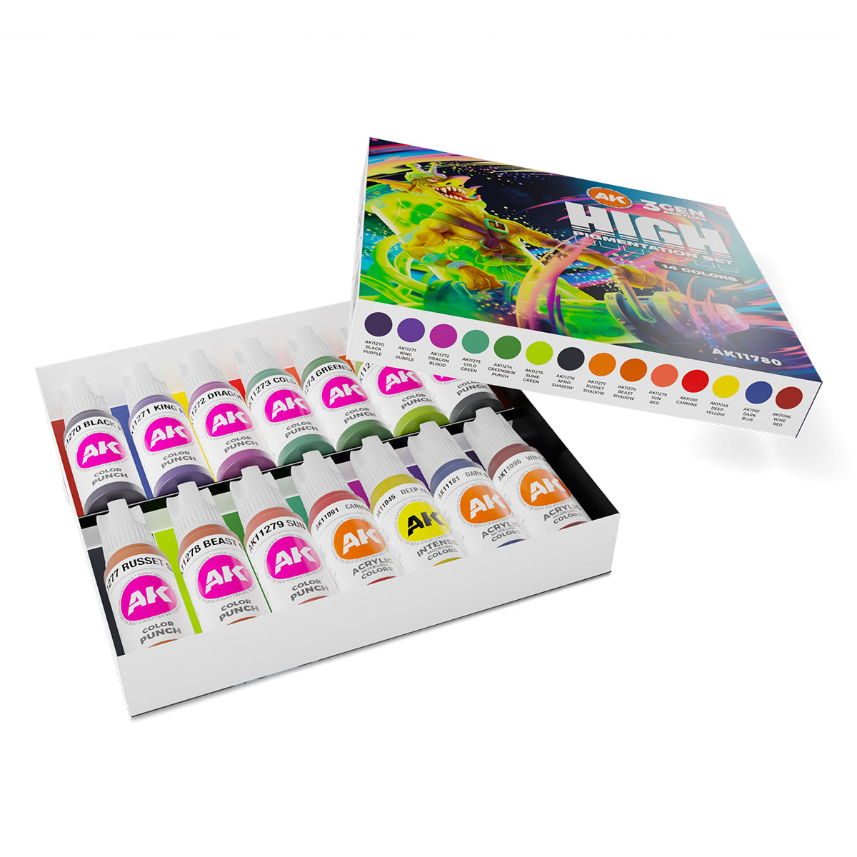 AK Interactive 3GEN High Pigmentation Set 14 Colors